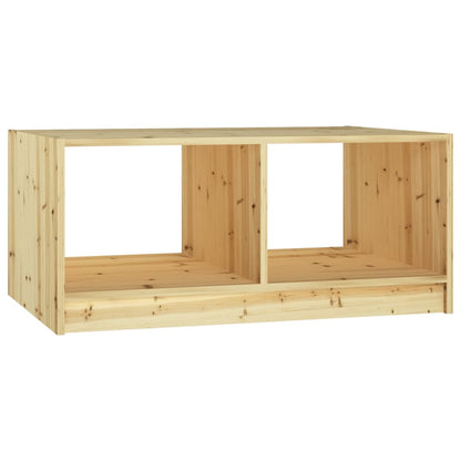 Mesa De Centro De Madera Maciza De Abeto 75x50x33,5 Cm_0