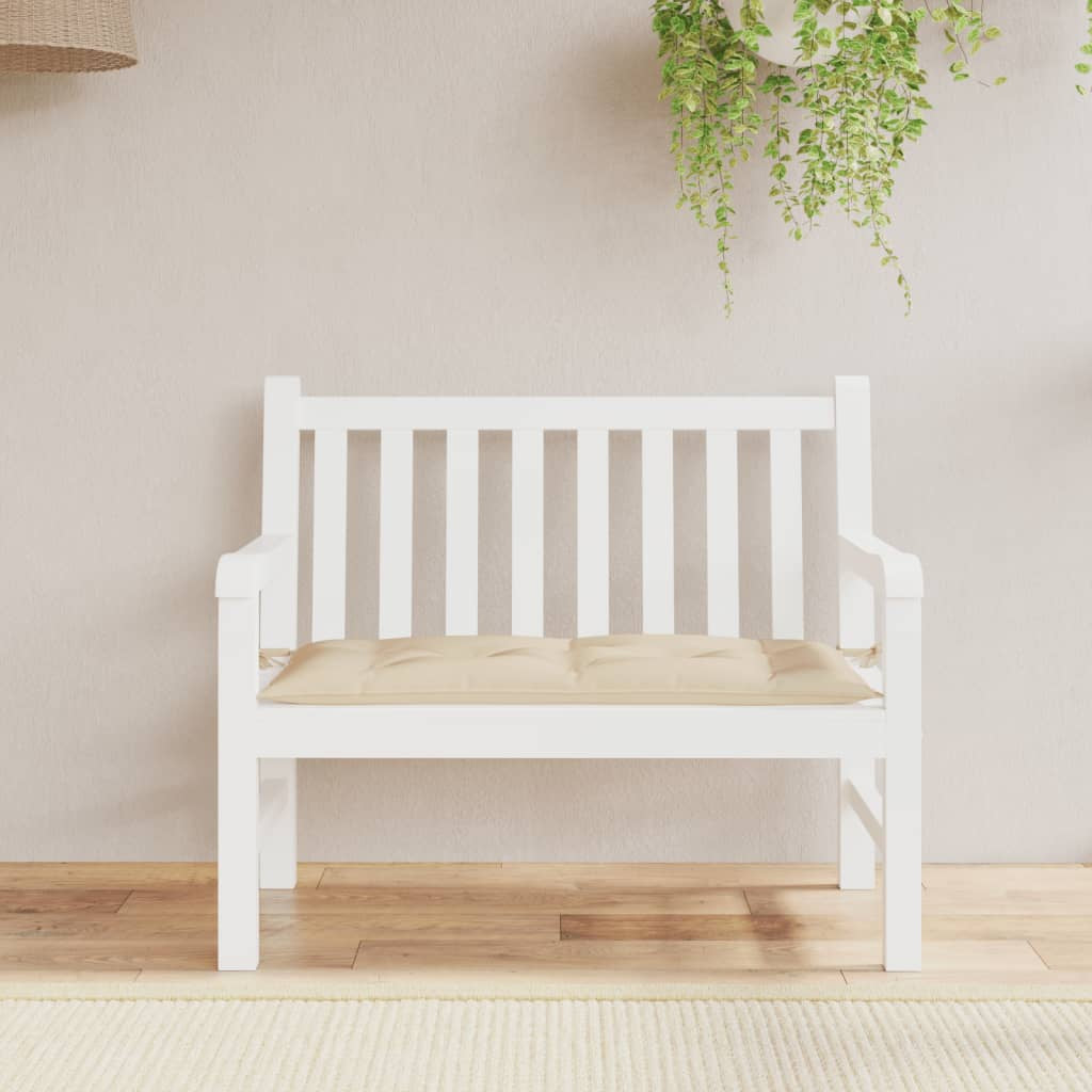 Vidaxl Cojín De Banco De Jardín Tela Oxford Beige 110x50x7 Cm_1