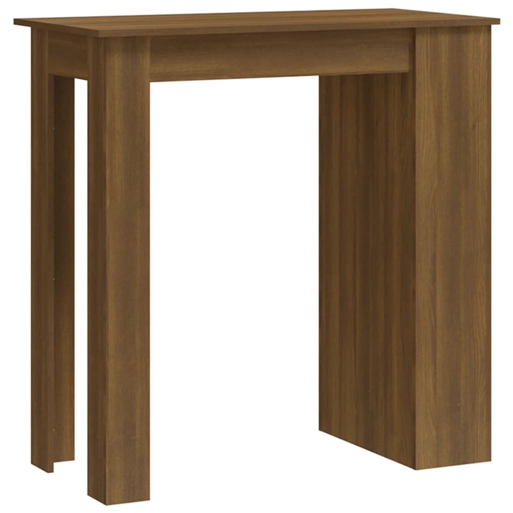 Mesa Alta Con Estante Marrón Roble 102x50x103,5 Cm_0