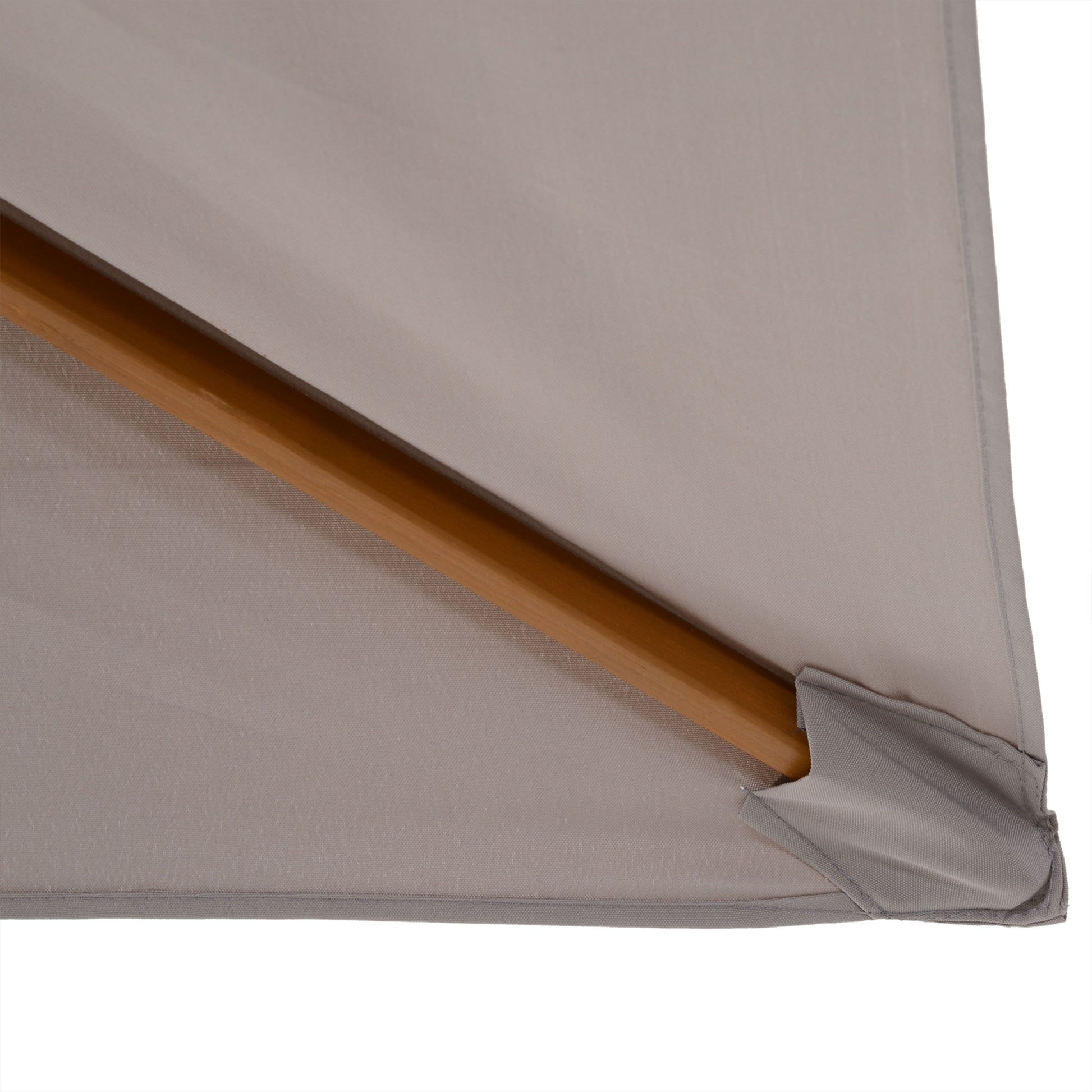 Outsunny Sombrilla Jardín 3x2 M Con Mástil De Madera Y Sistema De Polea Gris_3