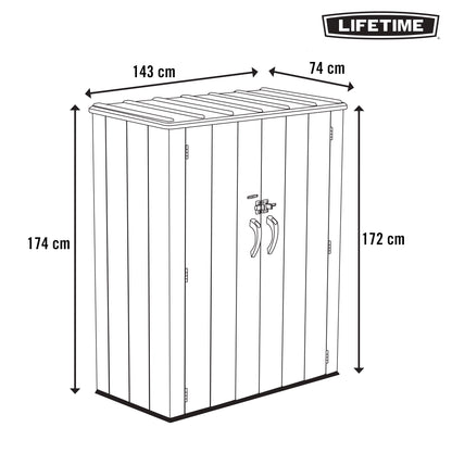 Lifetime Armario Exterior Vertical 1.500 L Rough Cut™ Con Estantes_3