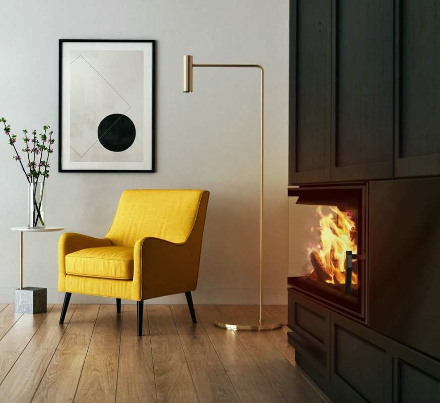 Bricosol Chimenea De Leña De Acero Kratki Lucy Slim Izquierda 10 Kw Ø 160_1