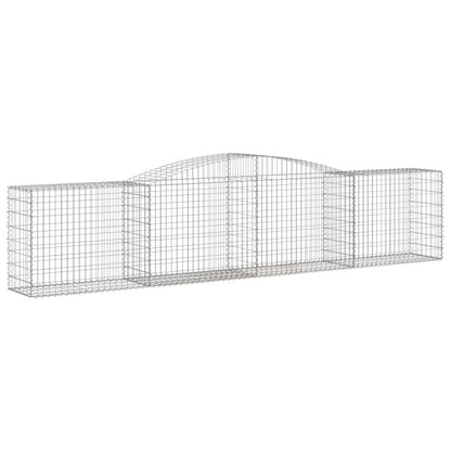 Cestas De Gaviones 25 Uds Forma De Arco Hierro 400x50x80/100 Cm_2
