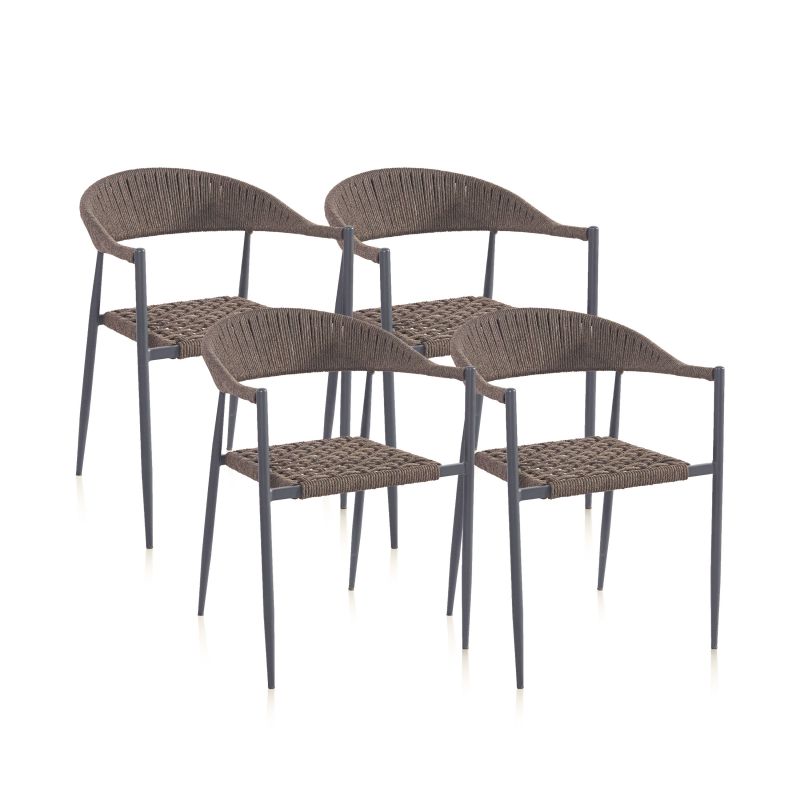 Pack 4 Sillas De Exterior Eina Cuerda, Grafito, 58 X 76 X 57_1