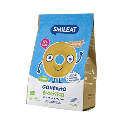 Pack 12x Bolachas infantis ECO de espelta com maçã Smileat, 220 g
