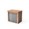 Módulo de banco Volterra com portas em terracota, Movelar