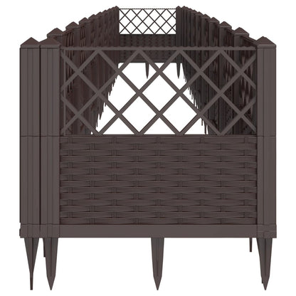 Jardinera Con Clavijas Pp Marrón 363,5x43,5x43,5 Cm_3