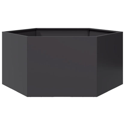 Jardinera Hexagonal Acero Negra 104x90x45 Cm_5