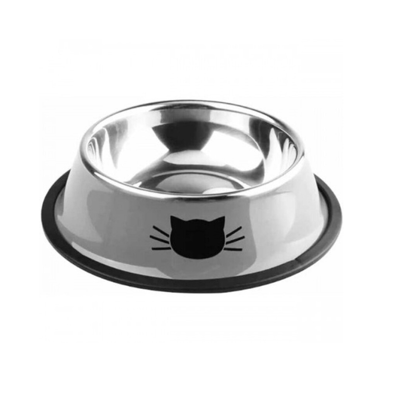 Edipets Comedero Para Gatos De Acero Inoxidable Gris_0
