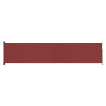 Vidaxl Toldo Lateral Retráctil Para Patio Rojo 140x600 Cm_0