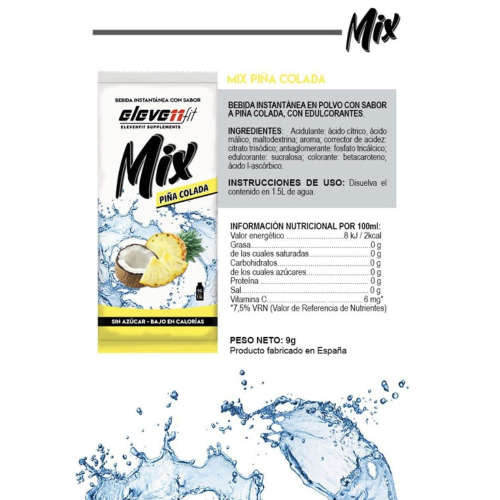 Saborizante Mix Sabor Piña Colada 24 Sobres de 9g Eleven Fit_1