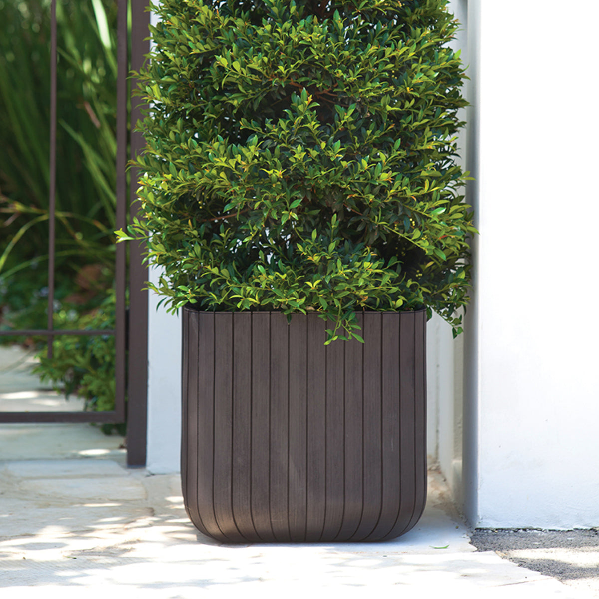 Keter Set 2x Macetero Polyal Wood Planter 29,5x29,5x29,7 Cm 21,5l Marrón_2