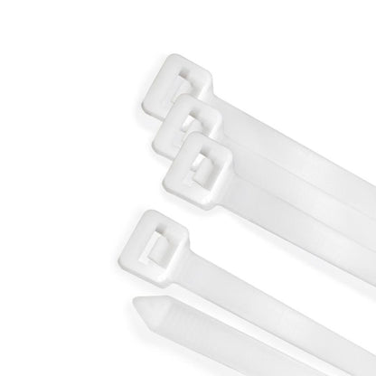 Brida Nylon 100%. Color Blanco / Natural 4,5 X 280 Mm. 100 Piezas. Abrazadera Plastico, Organizador Cables, Alta Resistencia_0