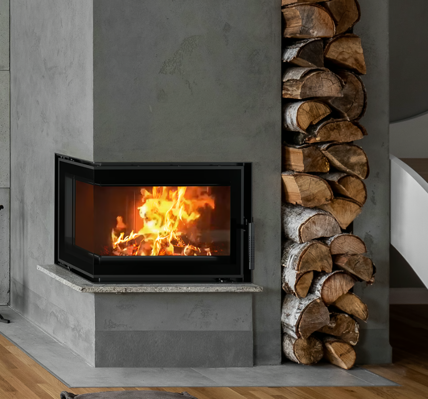 Bricosol Chimenea De Leña De Acero Kratki Simple Izquierda 6 Kw Ø 150_3