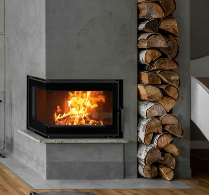Bricosol Chimenea De Leña De Acero Kratki Simple Izquierda 6 Kw Ø 150_3