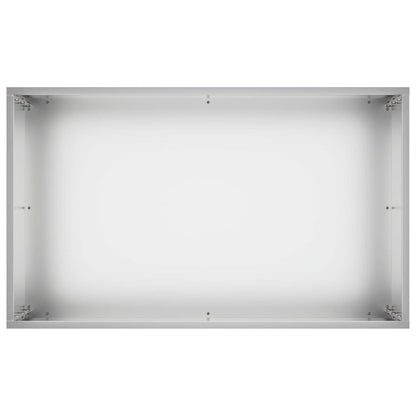 Macetero De Jardín Plateado 50 X 30 X 50 Cm Acero Galvanizado_3