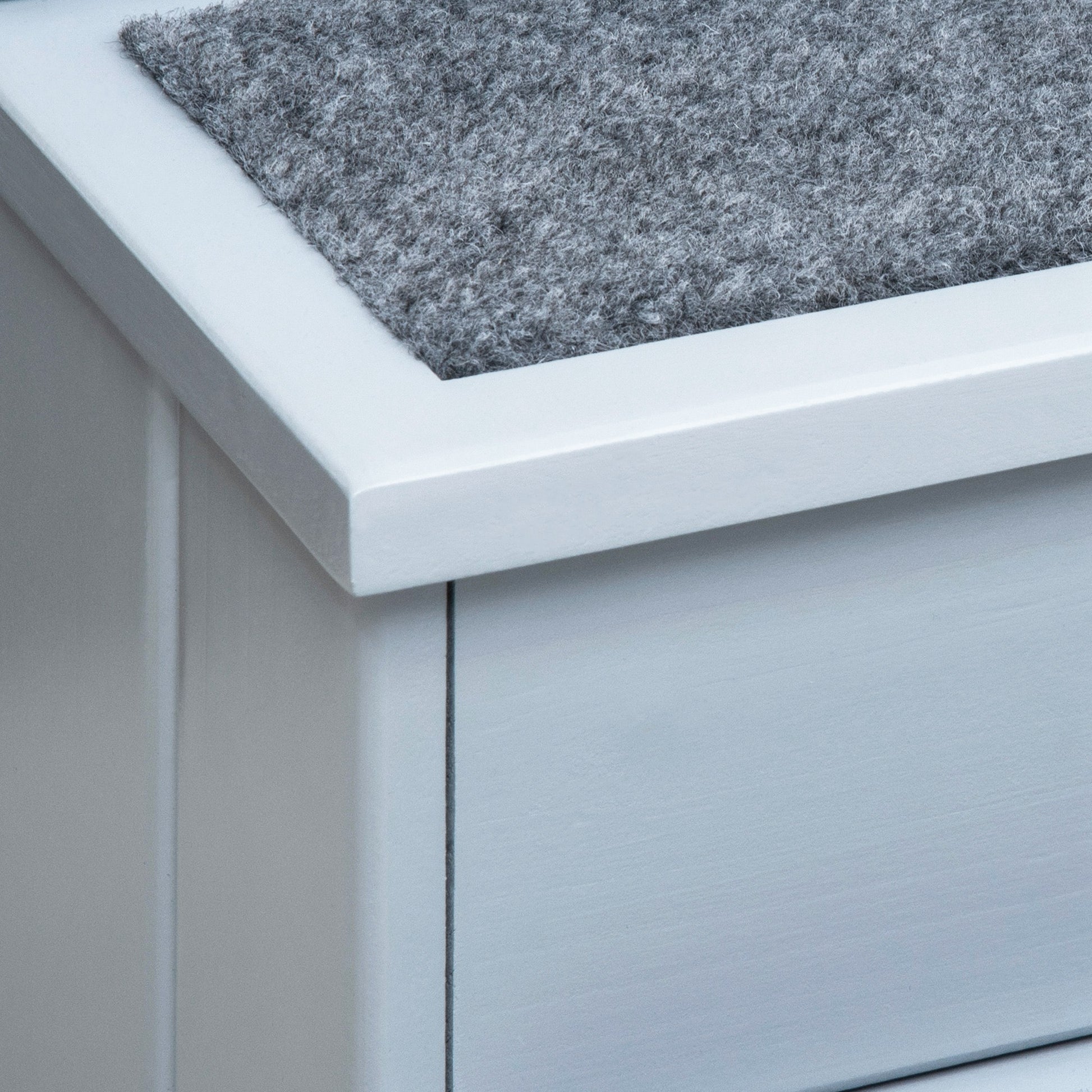 Pawhut Escalera Para Mascotas 3 Peldaños Con Espacio 40,5x44,5x38 Cm Gris_3