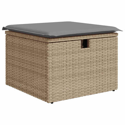 Set Sofás Jardín Y Cojines 8 Pzas Ratán Sintético Acacia Beige / Vetonek_5