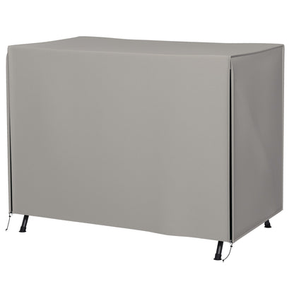 Outsunny Funda Balancín Jardín Con 2 Cremalleras 205x124x164 Cm Gris Claro_0