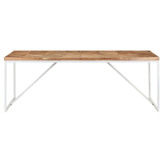 Mesa De Comedor Madera Maciza De Acacia Y Mango 200x90x76 Cm_0