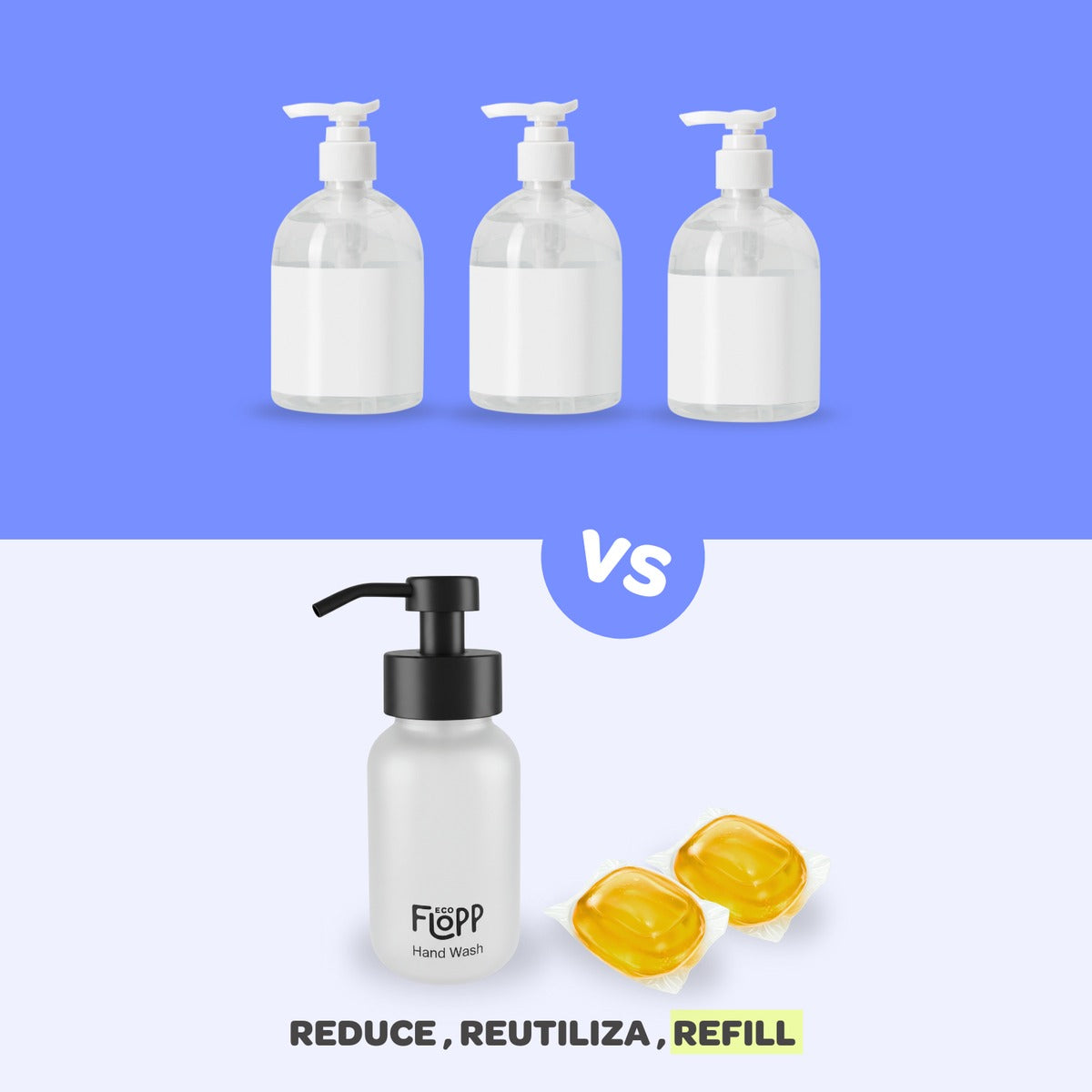 Refill Jabón de Manos Lotus Flower & Bambú Flopp Eco 2 Cápsulas