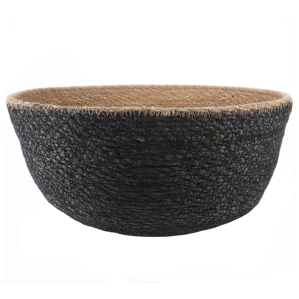 Maceta Con Asas Negro Ø 45 X 36 Cm 100% Hierba Marina_2