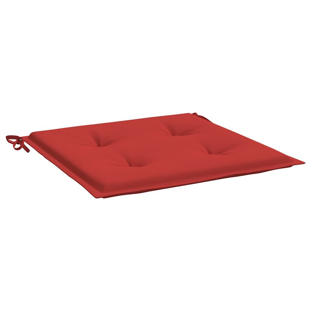 Vidaxl Cojines De Silla De Jardín 2 Uds Tela Oxford Rojo 50x50x4 Cm_3