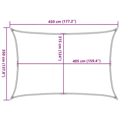 Vidaxl Toldo De Vela Hdpe Marrón 160 G/m² 3,5x4,5 M_2