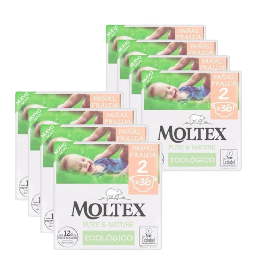 Moltex Pure &amp; Nature T2 Pack (3-6 kg), 288 Unidades