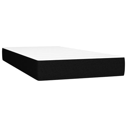 Cama Box Spring Colchón Y Luces Led Tela Negro 90x190 Cm / Vetonek_2