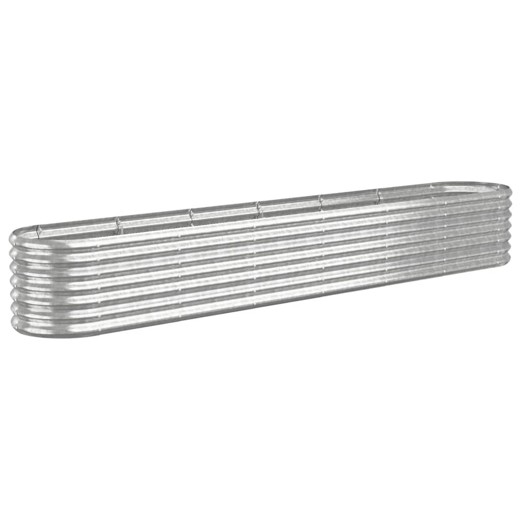 Jardinera Arriate Acero Galvanizado Plata 260x40x36 Cm_0