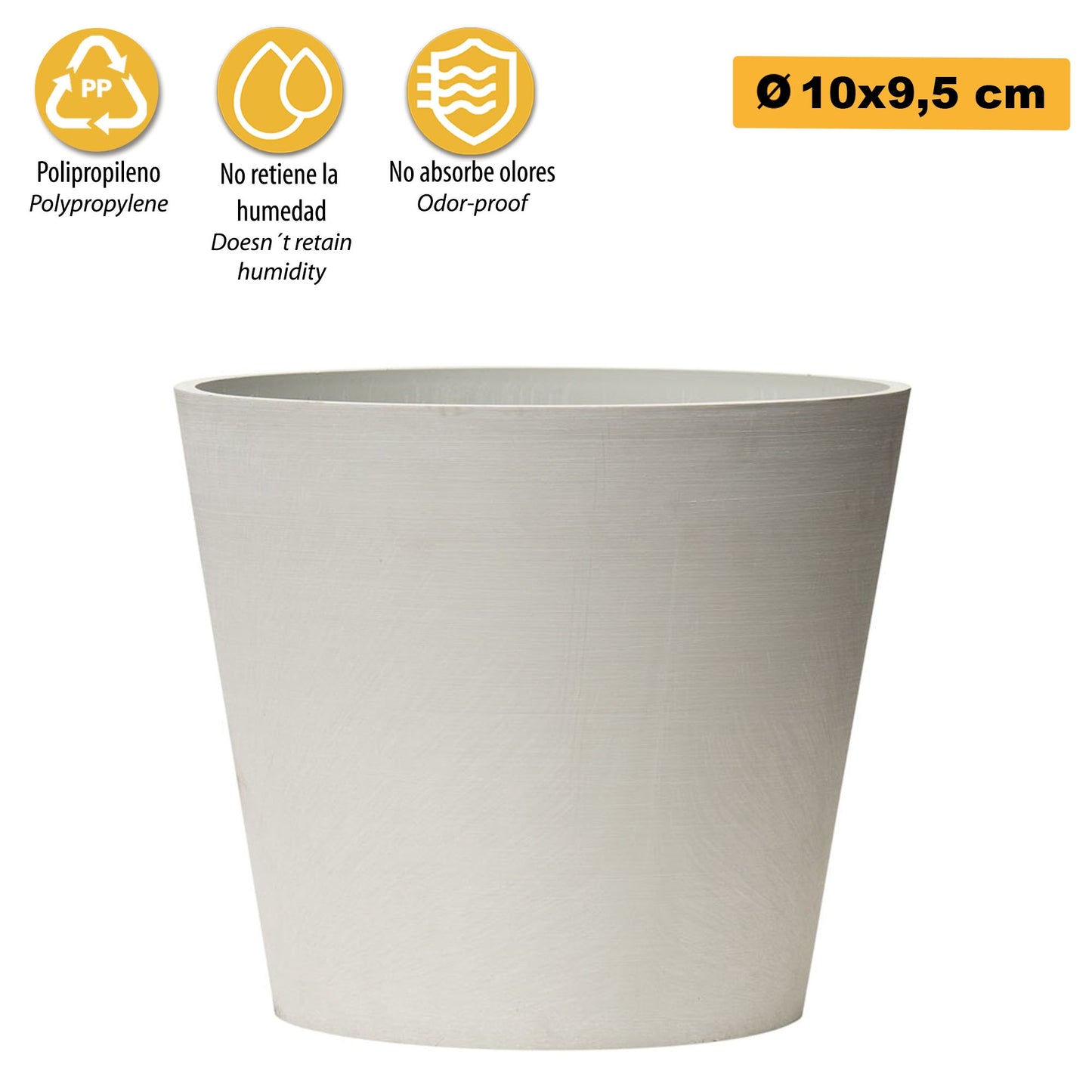 Maceta Tipo Cono Truncado Ø 10 Cm