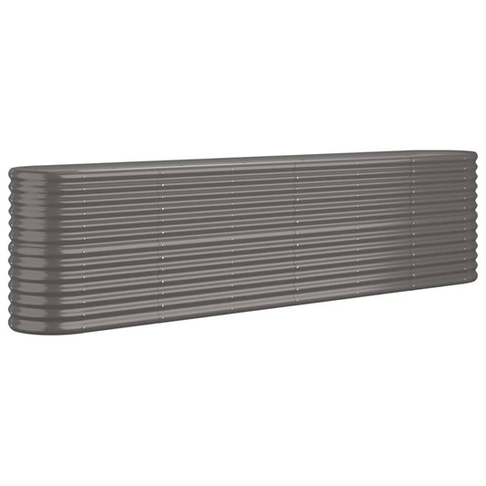 Jardinera Arriate Acero Galvanizado Gris 260x40x68 Cm_0