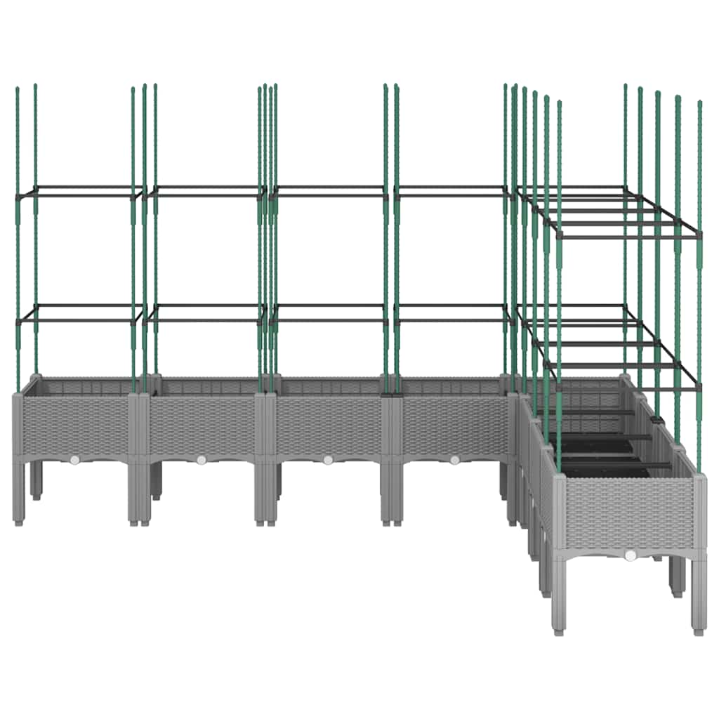 Jardinera Con Enrejado Pp Gris Claro 200x160x142,5 Cm_2