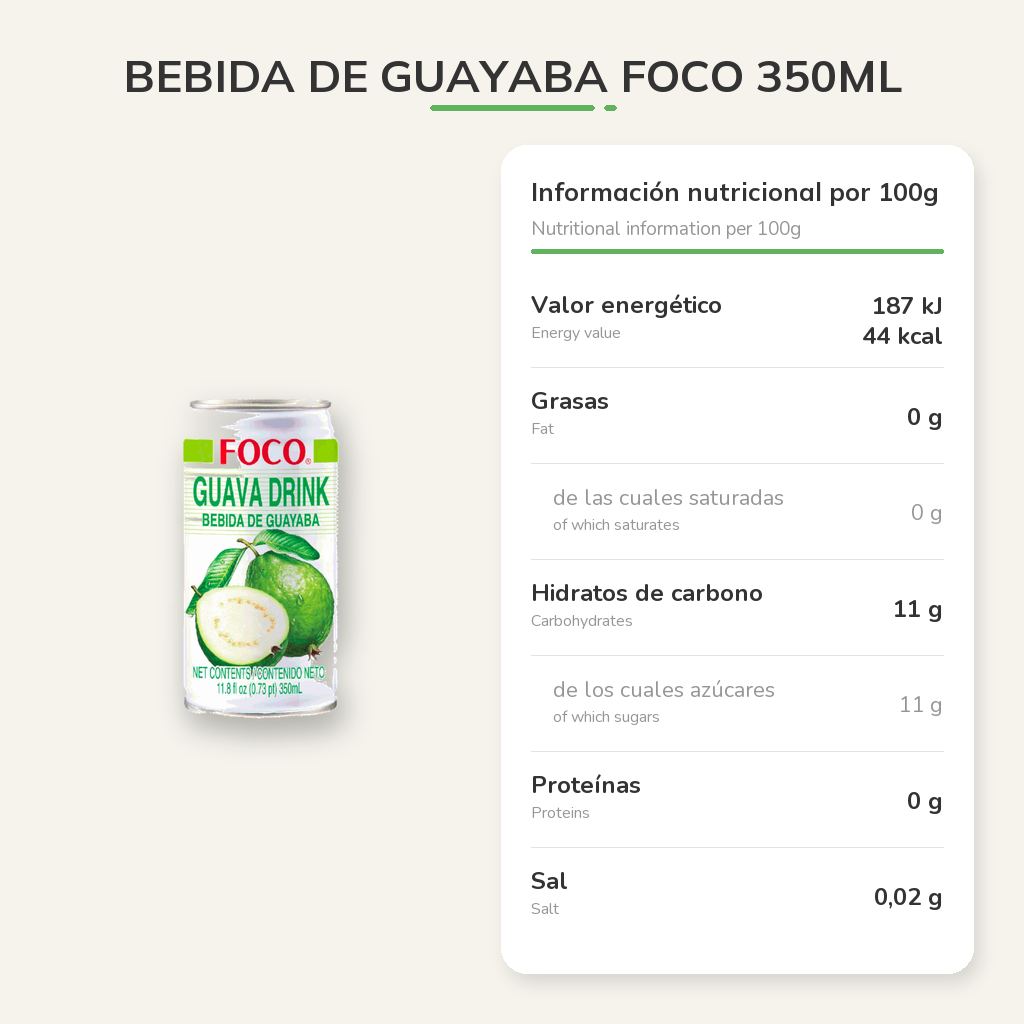 Información nutricional