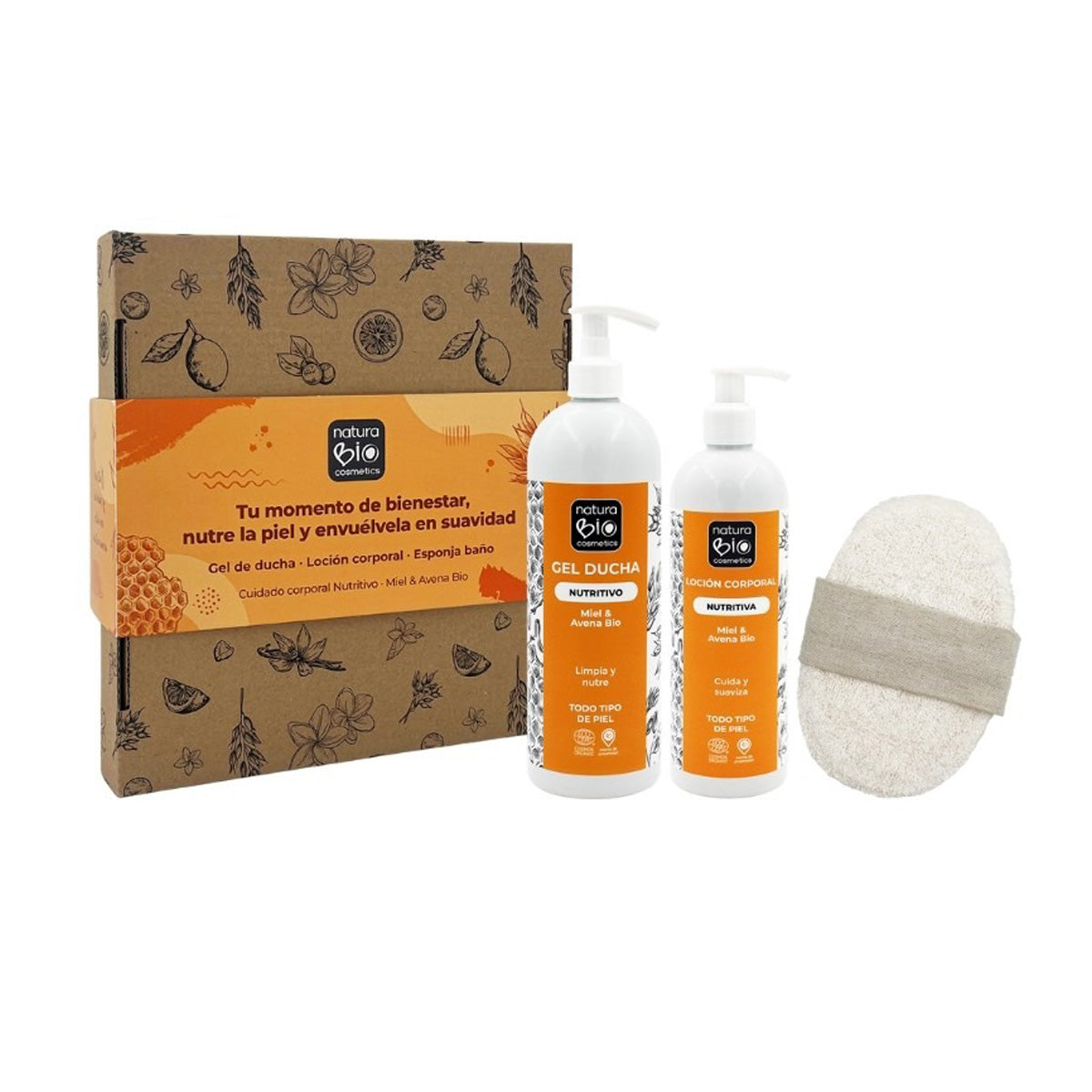 Pack Higiene y cuidado corporal Nutritivo + Obsequio caja regalo NaturaBIO Cosmetics