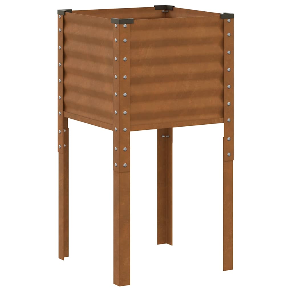 Maceta Para Jardín Oxidado 45 X 45 X 88 Cm Acero Galvanizado_0