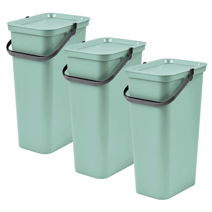 Set De 3 Papeleras moda 25l Salvia Con Asa_0