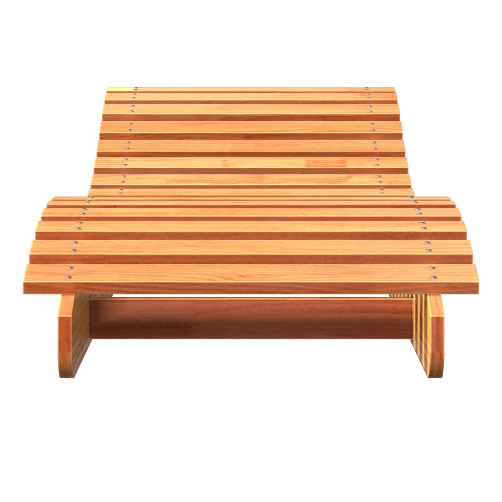 Tumbonas Madera Maciza De Pino Marrón 2 Uds 205x60x31,5 Cm / Vetonek_1