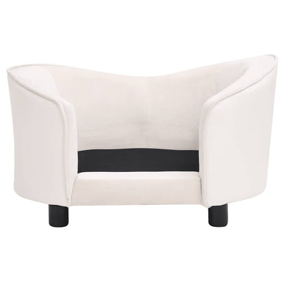 Vidaxl Sofá Para Perros Felpa Y Cuero Sintético Crema 69x49x40 Cm_3