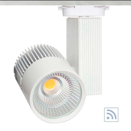 Foco Carril Monofásico Cronolux Chip Cree Led, Blanco 30w, Rf Regulable, Blanco Neutro, Regulable_0