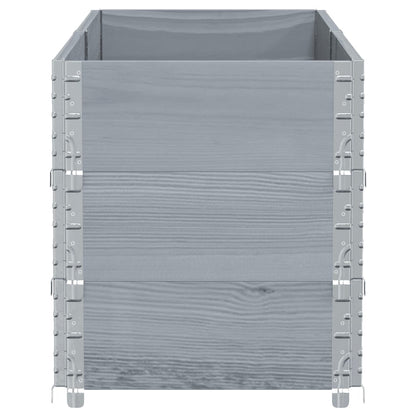 Jardinera De Madera Maciza De Pino Gris 150x50 Cm_3