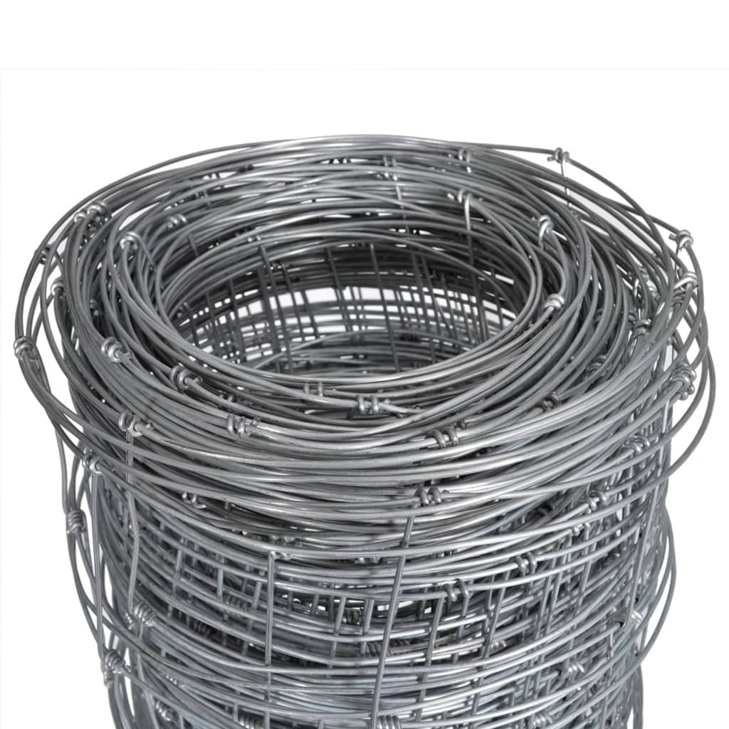 Valla De Jardín De Acero Galvanizado Plateado 50x1,5 M / Vetonek_3