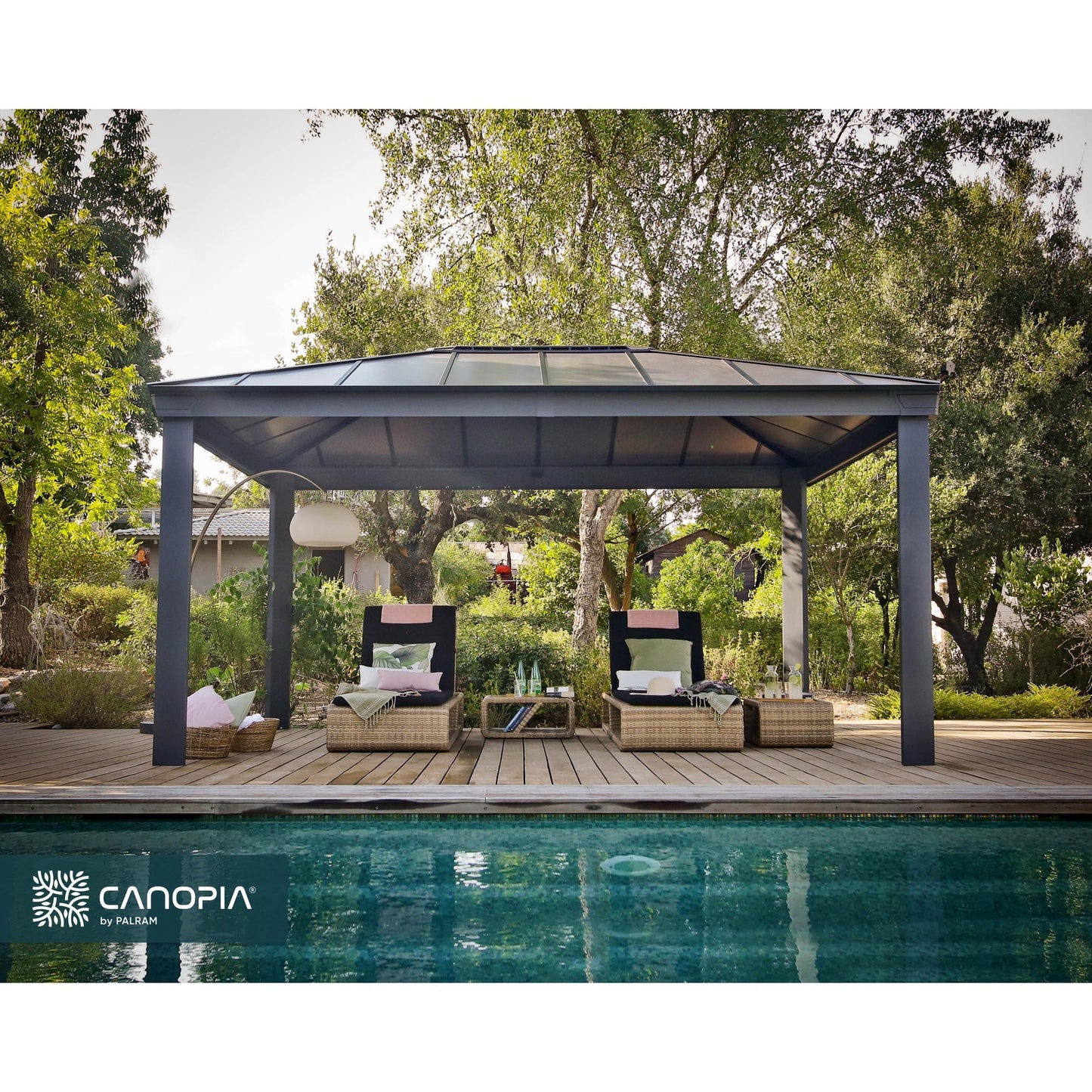 Gazebo sombreado Dallas 360x843 cm 