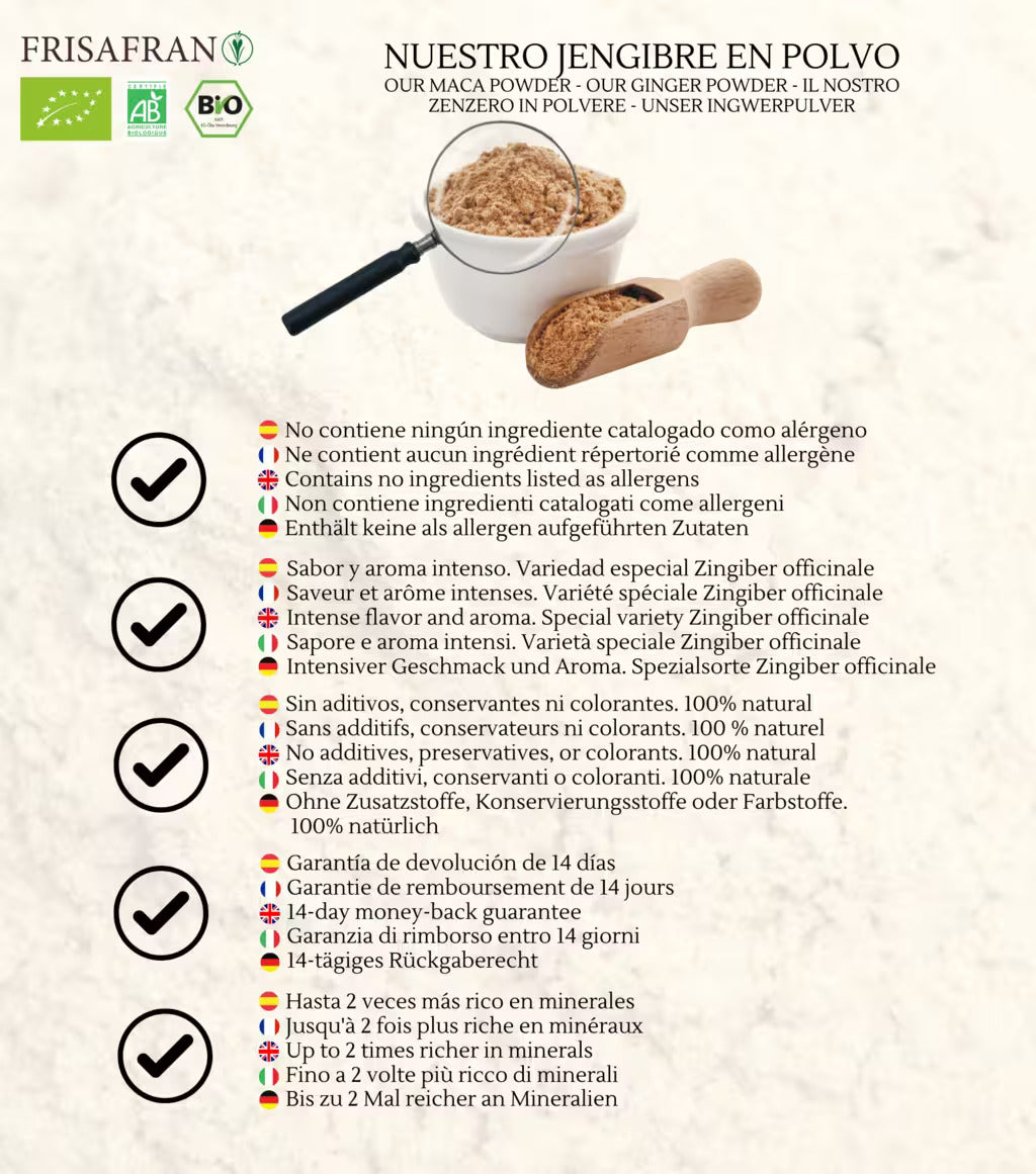 Jengibre En Polvo Ecológico | Calidad | Frisafran 500 G_5
