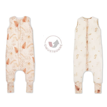 Saco De Dormir Con Pies Reversible T-m Jersey Algodón Bohemian Sand-bohemian Botanic_0