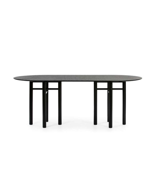 Mesa Ovalada Para Cocina O Comedor Modelo Junco Acabado Negro, 100cm(ancho) 75cm(alto) 200_0