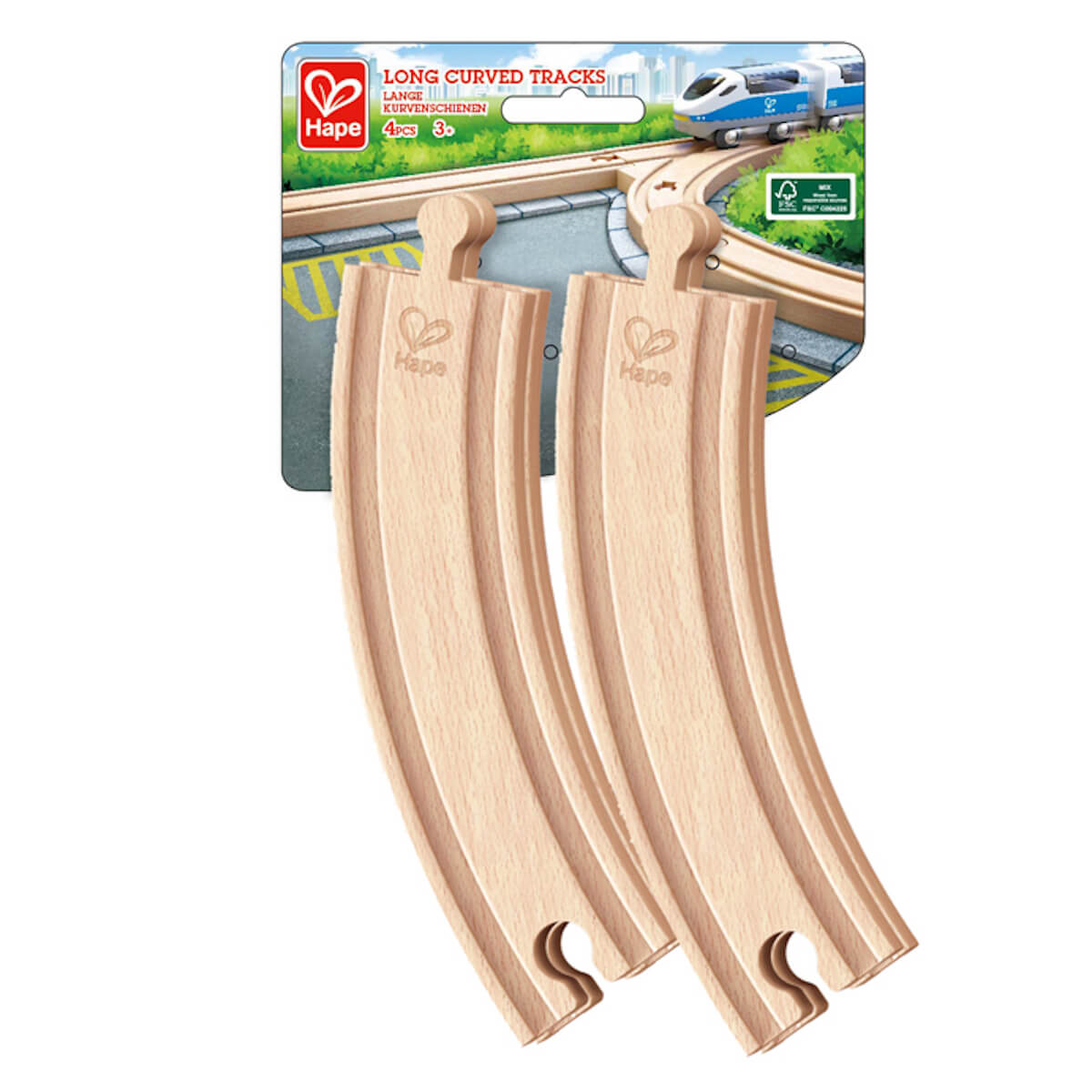 Raíles 4uds Long Curved Hape_0