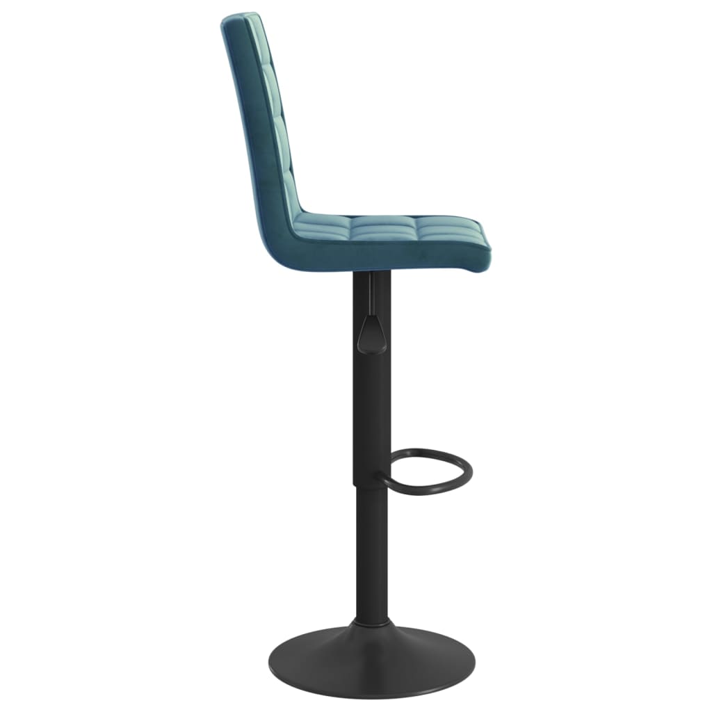 Taburete De Cocina De Terciopelo Azul_2