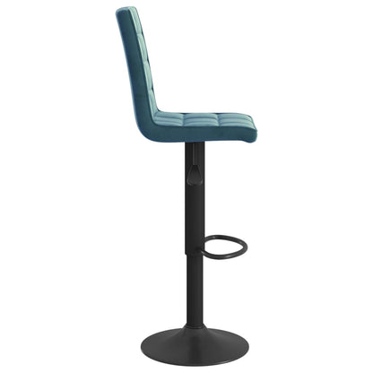 Taburete De Cocina De Terciopelo Azul_2